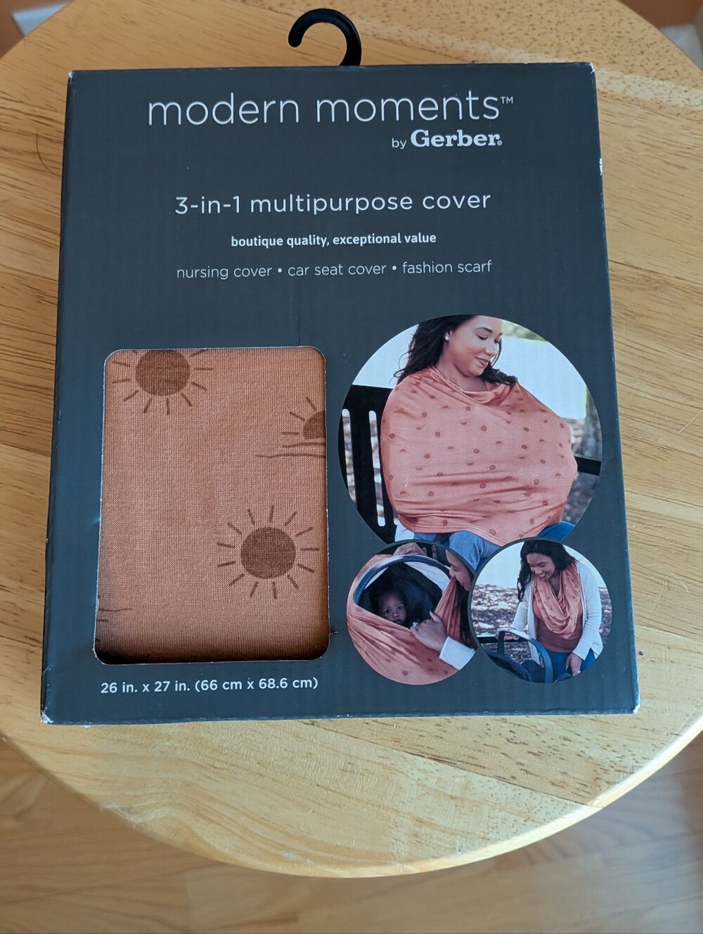 NEW Gerber Modern Moments Sun-Print Nursing Cover in Rose Tan